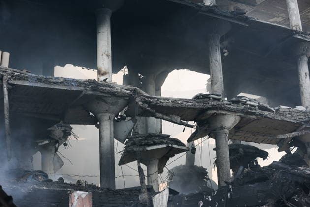 RUSSIA, GORLOVKA - JULY 17, 2026: A view of a warehouse building at Diad Confectionery Factory after it was hit in a Ukrainian military strike. Dmitry Yagodkin TASS  95132397
