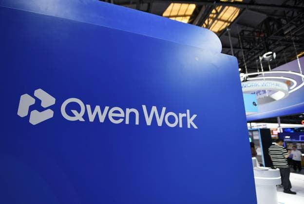 2026 WAIC Held in Shanghai SHANGHAI, CHINA - JULY 17, 2026 - Qwen Work booth at the 2026 World Artificial Intelligence Conference in Shanghai, China on July 17, 2026. Shanghai Shanghai China  Copyright: xCFOTOx i1784302542742