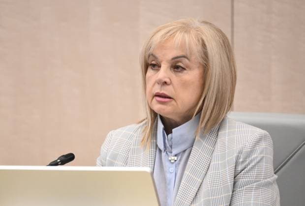 Russia Parliamentary Election Campaign Communist Party 9206874 17.07.2026 Russian Central Election Commission (CEC) Chair Ella Pamfilova attends a CEC meeting to certify the federal list of candidates of the Russian Communist Party (KPRF) for the ninth State Duma elections, as well as the party s list of single-member constituency candidates, in Moscow, Russia. Vladimir Astapkovich Sputnik Moscow Russia  Copyright: xVladimirxAstapkovichx