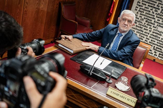 The Deputy Director of Operations for the Civil Guard, Manuel Llamas, Testifies Before a Senate Investigative Committee The Deputy Director of Operations for the Civil Guard, Manuel Llamas, during his testimony before the Senate on July 17, 2026, in Madrid, Spain. The Deputy Director of Operations of the Civil Guard testifies before the investigative committee on contracts, licenses, concessions, subsidies, and other operations of the government and the public sector, related to the intermediation of Koldo García Izaguirre and others linked to the scheme under investigation in Operation Delorme July 17, 2026 César Vallejo Rodrí Spain  Copyright: xCÃ sarxVallejoxRodriguezx 7669770
