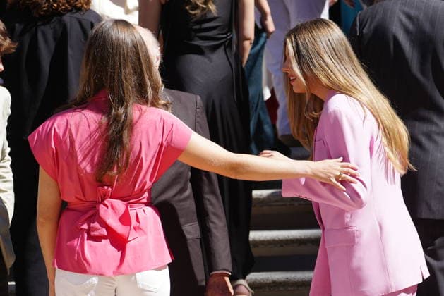 17-07-2026 Princess Leonor and Princess Sofia and Queen Letizia and King Felipe during a meeting with the United World colleges foundation at Zarzuela palace in Madrid. No Spain Â  Copyright: xPPEx
