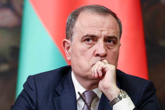 RUSSIA, MOSCOW - JULY 17, 2026: Azerbaijan s Minister of Foreign Affairs Jeyhun Bayramov gives a joint press conference with Russia s Minister of Foreign Affairs Lavrov after talks at the Reception House of the Russian Ministry of Foreign Affairs Moscow Russia  - ZUMAt113 20260717_zaa_t113_214 Copyright: xSergeixBulkinx