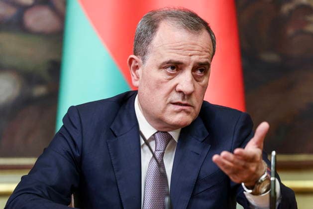 RUSSIA, MOSCOW - JULY 17, 2026: Azerbaijan s Minister of Foreign Affairs Jeyhun Bayramov gives a joint press conference with Russia s Minister of Foreign Affairs Lavrov after talks at the Reception House of the Russian Ministry of Foreign Affairs Moscow Russia  - ZUMAt113 20260717_zaa_t113_216 Copyright: xSergeixBulkinx