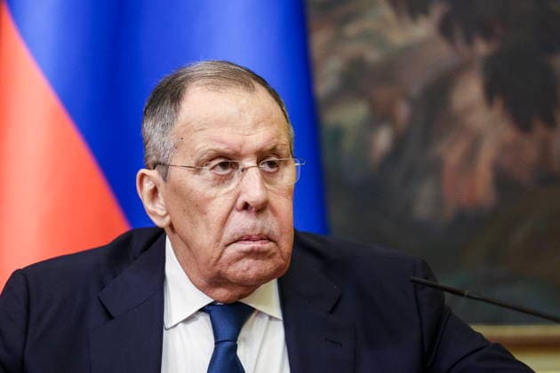 RUSSIA, MOSCOW - JULY 17, 2026: Russia s Minister of Foreign Affairs Sergei Lavrov gives a joint press conference with Azerbaijan s Minister of Foreign Affairs Bayramov after talks at the Reception House of the Russian Ministry of Foreign Affairs. Sergei Bulkin TASS  95137601