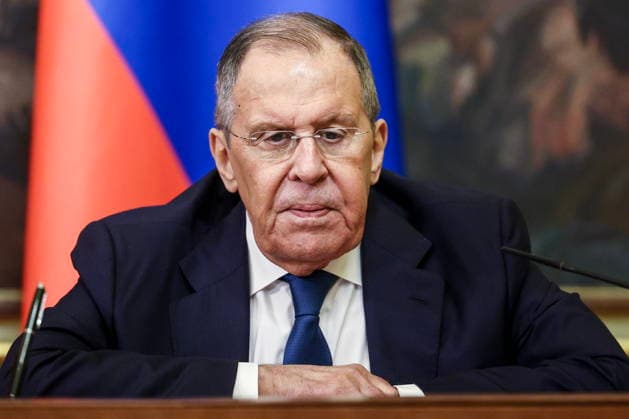 RUSSIA, MOSCOW - JULY 17, 2026: Russia s Minister of Foreign Affairs Sergei Lavrov gives a joint press conference with Azerbaijan s Minister of Foreign Affairs Bayramov after talks at the Reception House of the Russian Ministry of Foreign Affairs. Sergei Bulkin TASS  95138016