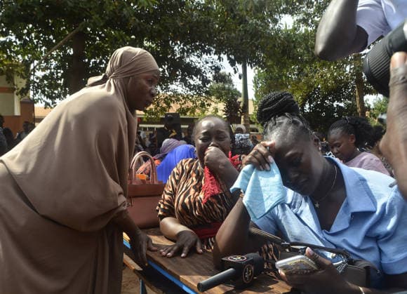 School bus overturns, kills 20 children and principal in Uganda KAPCHORWA, UGANDA - JULY 17: Ugandan parents gather in the schoolyard to seek information about their children after a school bus overturned, killing 20 students and the school principal in Uganda s eastern Kapchorwa District on July 17, 2026. Nicholas Kajoba Anadolu Kapchorwa Uganda. Editorial use only. Please get in touch for any other usage.  Copyright: x2026xAnadoluxNicholasxKajobax