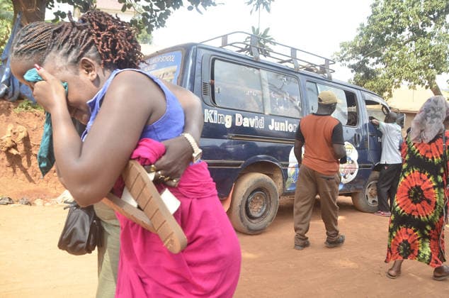 School bus overturns, kills 20 children and principal in Uganda KAPCHORWA, UGANDA - JULY 17: Ugandan parents gather in the schoolyard to seek information about their children after a school bus overturned, killing 20 students and the school principal in Uganda s eastern Kapchorwa District on July 17, 2026. Nicholas Kajoba Anadolu Kapchorwa Uganda. Editorial use only. Please get in touch for any other usage.  Copyright: x2026xAnadoluxNicholasxKajobax