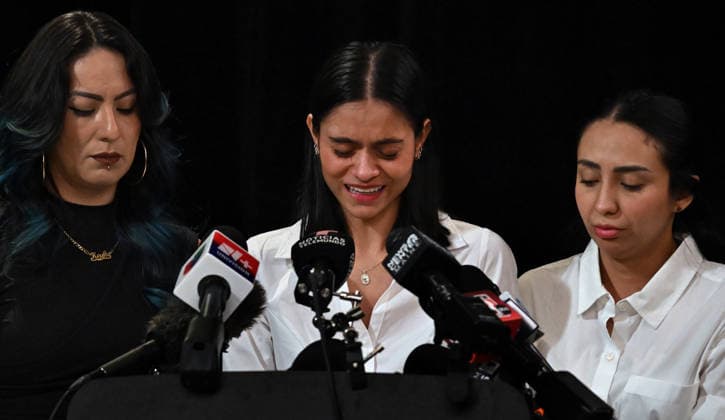 July 16, 2026, Buddeford, Me, USA: My soul is broken. He was everything to me,Ã¢â‚¬â ¢ wept Martha Karolina Rojas Alvarez, the partner of Johan SebastioÂ¡n DuroÂ¡n Guerrero who was shot and killed by ICE agents as she spoke at a press conference in Biddeford Maine on July 16, 2026. She was joined by her sister-in-law Daniela Duran Guerrero and translator was Keyko Torres. She and their 3-year-old daughter witnessed his life drain away on the street where they lived. He was from Colombia, had a social security number and work authorization work in the US and was not their intended immigration enforcement target. It was the second fatal shooting by ICE in a week...Ã¢â‚¬ËœThe dream he held closest was becoming a dad,Ã¢â‚¬â ¢ she said. Ã - ZUMAg208 20260716_aap_g208_009 Copyright: xCarolxGuzyx