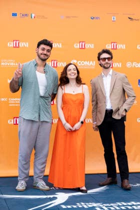 July 17, 2026, Giffoni Valle Piana, Salerno, Italy: Guillem Ignasi, Arianna Craviotto and Thibault Leclerc attends the photocall at 56th Giffoni Film Festival 2026 in Giffoni Valle Piana, Salerno, Italy on July 17, 2026. Giffoni Valle Piana Italy - ZUMAl175 20260717_zip_l175_103 Copyright: xFrancescoxLucianox