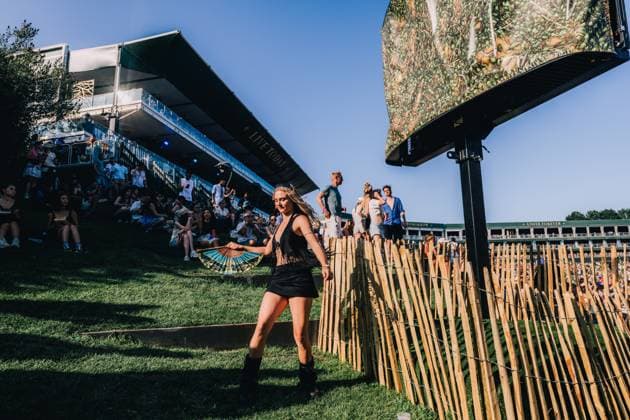 Festival visitor pictured during the first day of the Tomorrowland electronic music festival, Friday 17 July 2026, in Boom. The first weekend of the 20th edition of the festival takes place at the De Schorre terrain in Boom, from 17 to 19 July.  EMILExWINDAL 181368782