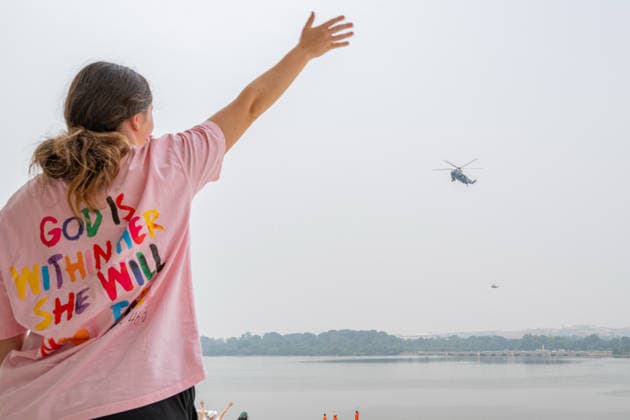 July 17, 2026, Washington, District Of Columbia, United States: U.S. President DONALD TRUMP departs the White House aboard Marine One en route to New York and New Jersey for FIFA World Cup final events. Washington United States - ZUMAk206 20260717_znp_k206_005 Copyright: xMattxKaminskyx