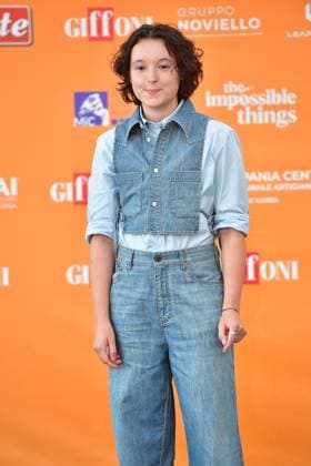 IPA86760038 - Giffoni Vallepiana Giffoni Festival Photocall for the film Sunny Dancer. Pictured: Bella Ramsey  Copyright: xVincenzoxLandix xVincenzoxLandix 86760038