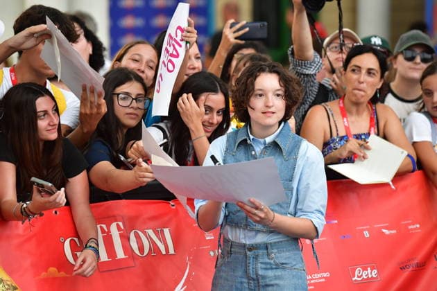 IPA86760085 - Giffoni Vallepiana Giffoni Festival Photocall for the film Sunny Dancer. Pictured: Bella Ramsey  Copyright: xVincenzoxLandix xVincenzoxLandix 86760085