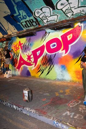 Tyla made a surprise appearance at Leake Street Arches to unveil a special graffiti created ahead of the release of her sophomore album A*POP , London, UK, 17 July 2026. Tyla completed the graffiti mural by adding the album s release date and her signature., Credit:Ewelina Stachurska Show Me You Ewelina Stachurska Avalon UK, London, Leake Street Arches  Copyright: xEwelinaxStachurskaxShowxMexYoux xEwelinaxStachurskax xAvalonx 1117063209