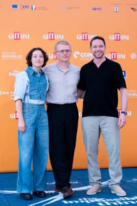 July 17, 2026, Giffoni Valle Piana, Salerno, Italy: Bella Ramsey, George Jaques and Ken Petrie attends the photocall at 56th Giffoni Film Festival 2026 in Giffoni Valle Piana, Salerno, Italy on July 17, 2026. Giffoni Valle Piana Italy - ZUMAl175 20260717_zip_l175_164 Copyright: xFrancescoxLucianox