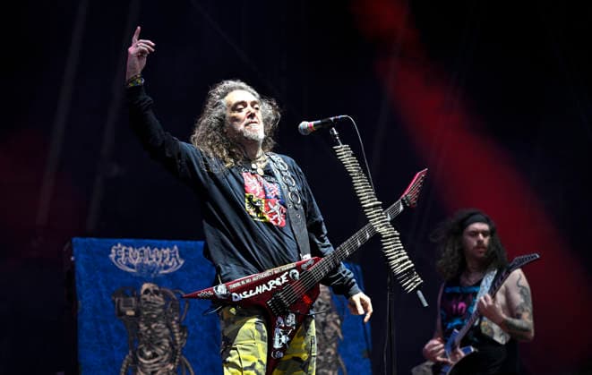 Guitarist Max Cavalera of Brazilian-American heavy metal supergroup Cavalera Conspiracy perform during the International Music Festival Masters of Rock in Vizovice near Zlin, Czech Republic, July 17, 2026. (CTKxPhoto DaliborxGluck) CTKPhotoP2026071707120  CTKPhotoP2026071707120
