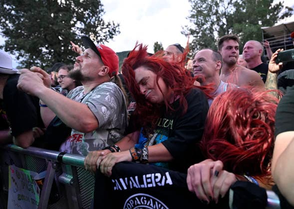 Fans in action during the International Music Festival Masters of Rock in Vizovice near Zlin, Czech Republic, July 17, 2026. (CTKxPhoto DaliborxGluck) CTKPhotoP2026071707128  CTKPhotoP2026071707128