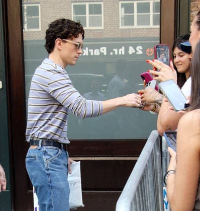 NEW YORK, JULY 17:. Tom Holland seen ln New York City on July 17, 2026. Copyright: xRW MediaPunchx