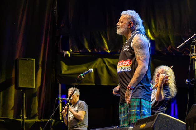 17.07.2026, Bellinzona, Parco Urbano, Nevermind Music Fest 2026: Modena City Ramblers, Franco D Aniello (flute, tin whistle, trumpet, sax, backing vocals, acoustic guitar, glockenspiel, percussion), Davide Dudu Morandi (lead vocals, bass, guitar, banjo, glockenspiel, harmonica) and Francesco Fry Moneti (guitars, fiddle, banjo, mandolin, backing vocals) Bellinzona Parco Urbano Ticino Switzerland *** July 17, 2026, Bellinzona, Parco Urbano, Nevermind Music Fest 2026 Modena City Ramblers, Franco D Aniello—flute, tin whistle, trumpet, saxophone, backing vocals, acoustic guitar, glockenspiel, percussion— Davide Dudu Morandi: lead vocals, bass, guitar, banjo, glockenspiel, harmonica; and Francesco Fry Moneti: guitars, fiddle, banjo, mandolin, Copyright: xJustPictures.ch FrancescoxMinghettix jp-en-FrMi-_NG_0137