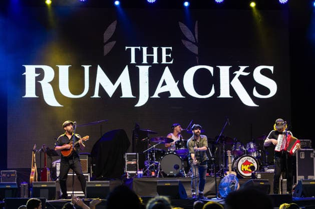 17.07.2026, Bellinzona, Parco Urbano, Nevermind Music Fest 2026: The Rumjacks, Adam Kenny (mandolin, bouzouki, banjo & backing vocals), Mike Rivkees (lead vocals, tin whistle & acoustic guitar), Pietro Della Sala (drums) and Kyle Goyette (accordion & backing vocals) Bellinzona Parco Urbano Ticino Switzerland *** July 17, 2026, Bellinzona, Parco Urbano, Nevermind Music Fest 2026: The Rumjacks—Adam Kenny on mandolin, bouzouki, and banjo, with backing vocals; Mike Rivkees on lead vocals, tin whistle, and acoustic guitar; Pietro Della Sala on drums; and Kyle Goyette on accordion and backing vocals—at Parco Urbano in Bellinzona, Ticino, Switzerland Copyright: xJustPictures.ch FrancescoxMinghettix jp-en-FrMi-_NG_0265