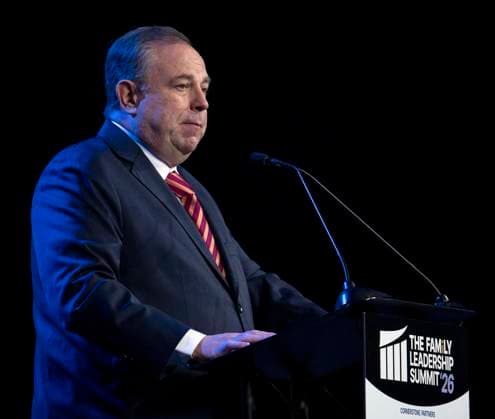 July 17, 2026 - Des Moines, Iowa, USA - CHRIS RUDDY, Founder and CEO of Newsmax Media, addresses the 2026 FAMiLY Leadership Summit. Des Moines USA  - ZUMAce6_ 20260717_zaf_ce6_015 Copyright: xBrianxCahnx