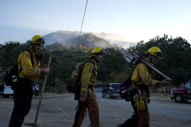 Morgan fire near Mount Diablo of California CONTRA COSTA COUNTY, CALIFORNIA - JULY 17: Firefighters are seen as crews battle wildfire between Morgan Territory State Park and Mount Diablo State Park in Contra Costa County, California, United States on July 17, 2026. Tayfun Coskun Anadolu California United States. Editorial use only. Please get in touch for any other usage.  Copyright: x2026xAnadoluxTayfunxCoskunx