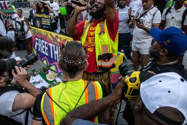 July 17, 2026, New York City, New York, USA: Good Trouble Lives On: ICE Out Rally in Foley Square.in Lower Manhattan. New York City USA  - ZUMAt442 20260717_znp_t442_003 Copyright: xBillyxTompkinsx