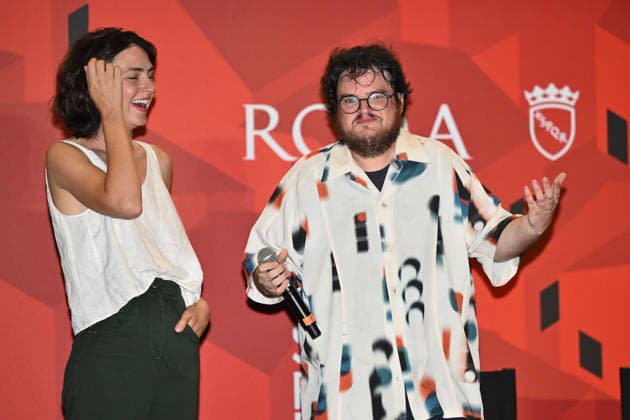 News - Romana Maggiora Vergano and Paolo Strippoli at Puntasacra Film Fest Romana Maggiora Vergano and Fabrizio Ciavoni before the screening of La Valle dei Sorrisi at the Puntasacra Film Fest on July 17, 2026, in Idroscalo di Ostia, Rome, Italy. Rome Idroscalo di Ostia Italy Copyright: xDomenicoxCippitellix xLiveMediax LPN_2569381