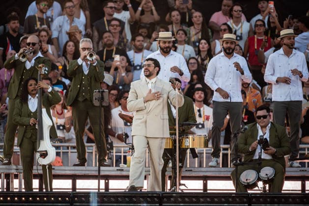 Music Concert - Bad Bunny - DeBÃ TiRAR MaS FOToS World Tour Bad Bunny (Benito Antonio Martinez Ocasio) Milan Ippodromo SNAI La Maura Italy Copyright: xMirkoxFava TSCKx xLiveMediax LPM_2569593