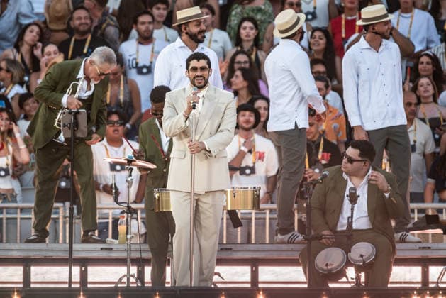 Music Concert - Bad Bunny - DeBÃ TiRAR MaS FOToS World Tour Bad Bunny (Benito Antonio Martinez Ocasio) Milan Ippodromo SNAI La Maura Italy Copyright: xMirkoxFava TSCKx xLiveMediax LPM_2569594