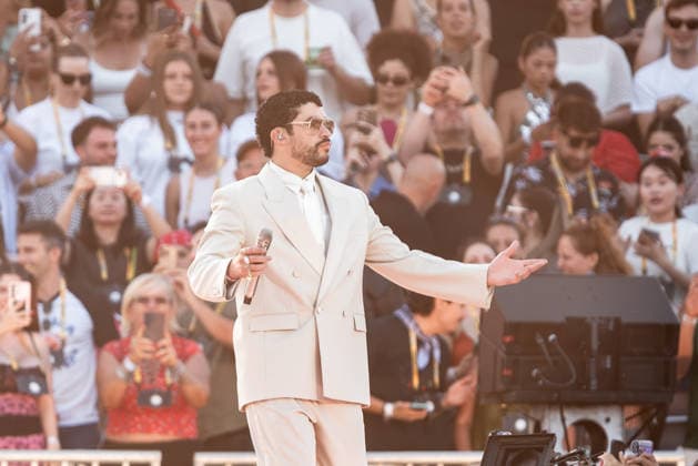Music Concert - Bad Bunny - DeBÃ TiRAR MaS FOToS World Tour Bad Bunny (Benito Antonio Martinez Ocasio) Milan Ippodromo SNAI La Maura Italy Copyright: xMirkoxFava TSCKx xLiveMediax LPM_2569598