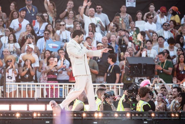 Music Concert - Bad Bunny - DeBÃ TiRAR MaS FOToS World Tour Bad Bunny (Benito Antonio Martinez Ocasio) Milan Ippodromo SNAI La Maura Italy Copyright: xMirkoxFava TSCKx xLiveMediax LPM_2569600
