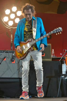 IPA86773696 - Lucca, July 17, 2026 The Lucca Summer Festival in Piazza Napoleone is hosting a concert by a former Rolling Stones rocker we™re talking about Ronnie Wood, who, despite his age, is still the same as ever. In the photo: Ronnie Wood™s look with wedge shoes.  Copyright: xRobertoCappellox xRobertoxCappellox 86773696