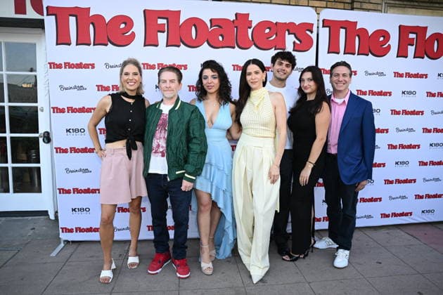 Inside arrivals for the Los Angeles premiere of The Floaters at Laemmle Royal Featuring: The Floaters Cast Where: Los Angeles, California, United States When: 17 Jul 2026 Credit: Jacob Lewis INSTARimages EDITORIAL USE ONLY. NOT FOR USE BY NEWSPAPERS BASED IN THE UK. Copyright: xx instar55860656