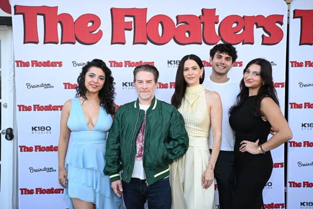 Inside arrivals for the Los Angeles premiere of The Floaters at Laemmle Royal Featuring: The Floaters Cast Where: Los Angeles, California, United States When: 17 Jul 2026 Credit: Jacob Lewis INSTARimages EDITORIAL USE ONLY. NOT FOR USE BY NEWSPAPERS BASED IN THE UK. Copyright: xx instar55860651