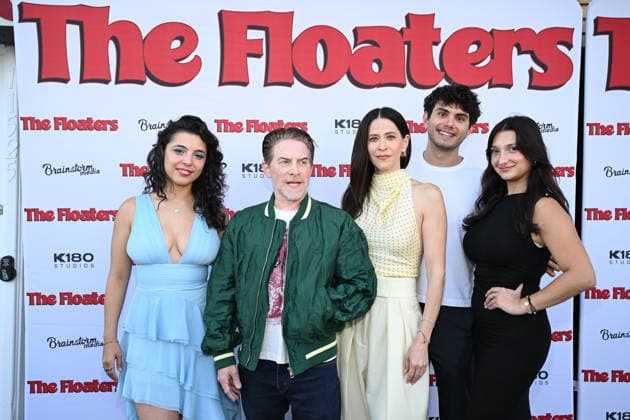 Inside arrivals for the Los Angeles premiere of The Floaters at Laemmle Royal Featuring: The Floaters Cast Where: Los Angeles, California, United States When: 17 Jul 2026 Credit: Jacob Lewis INSTARimages EDITORIAL USE ONLY. NOT FOR USE BY NEWSPAPERS BASED IN THE UK. Copyright: xx instar55860652