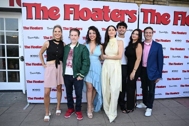 Inside arrivals for the Los Angeles premiere of The Floaters at Laemmle Royal Featuring: The Floaters Cast Where: Los Angeles, California, United States When: 17 Jul 2026 Credit: Jacob Lewis INSTARimages EDITORIAL USE ONLY. NOT FOR USE BY NEWSPAPERS BASED IN THE UK. Copyright: xx instar55860654