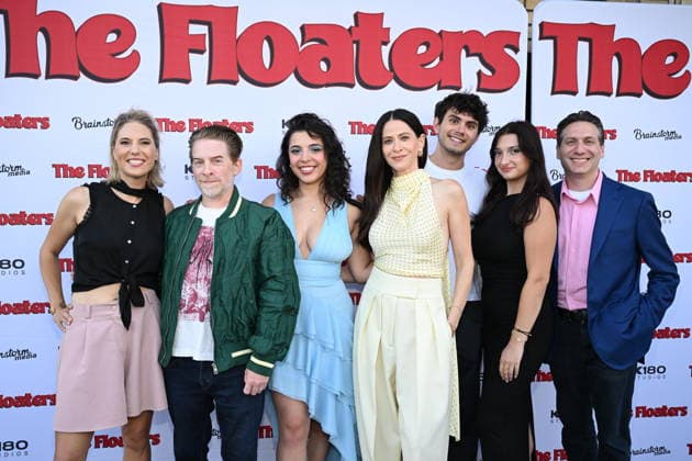 Inside arrivals for the Los Angeles premiere of The Floaters at Laemmle Royal Featuring: The Floaters Cast Where: Los Angeles, California, United States When: 17 Jul 2026 Credit: Jacob Lewis INSTARimages EDITORIAL USE ONLY. NOT FOR USE BY NEWSPAPERS BASED IN THE UK. Copyright: xx instar55860657