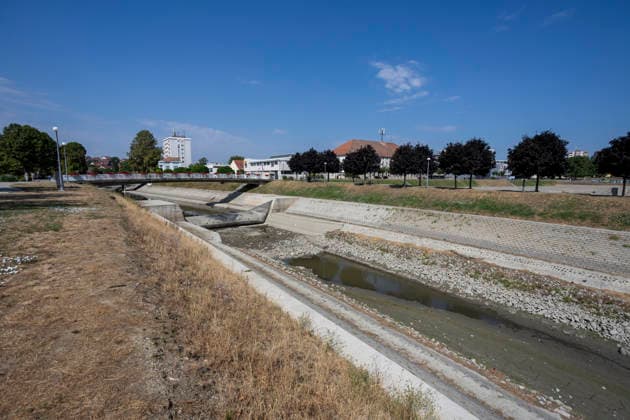 Croatia Low Water Levels A view of the low water levels on the Vuka River near Vukovar, Croatia on July 18, 2026.  DavorxJavorovic PIXSELL