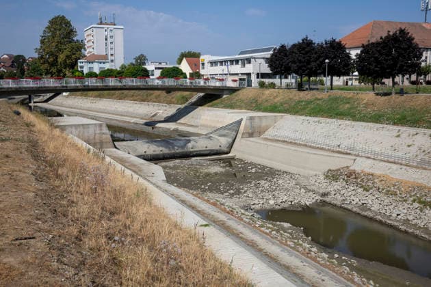 Croatia Low Water Levels A view of the low water levels on the Vuka River near Vukovar, Croatia on July 18, 2026.  DavorxJavorovic PIXSELL