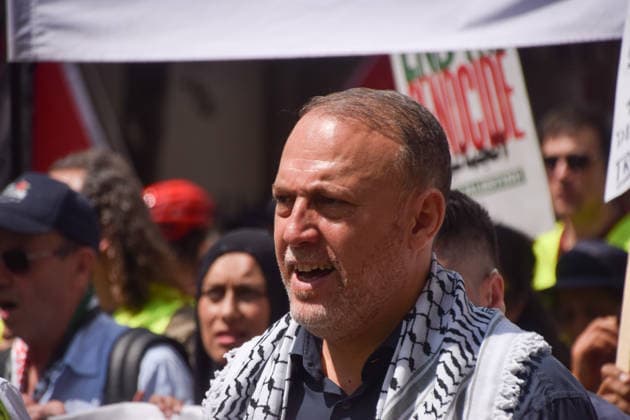 July 18, 2026, London, England, United Kingdom: Palestinian ambassador HUSAM ZOMLOT takes part as thousands of people march in central London in support of Palestine. London United Kingdom  - ZUMAv130 20260718_zip_v130_032 Copyright: xVukxValcicx
