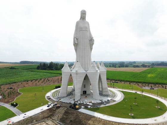 Europe s tallest Virgin Mary statue to open on August Photo: Wojciech Olkusnik East News, Construction of a 55-meter statue of the Virgin Mary in Konotopie (Kuyavian-Pomeranian Voivodeship, Poland) is nearing completion, 18th July 2026. The project is being financed by billionaire Roman Karkosik, and the design was created by sculptor Adam Jakub Matejkowski. The monument will be taller than the Christ the Redeemer statue in Rio de Janeiro (38.5 meters) and the Christ the King statue in Swiebodzin. The unveiling of the statue is scheduled for August 15, on the Feast of the Assumption of Mary. EN_01680773_0068 