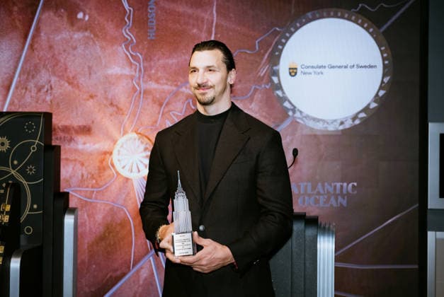 July 18, 2026, New York, Ny, United States: Zlatan Ibrahimovic, Swedish soccer legend lights the Empire State Building. In partnership with the Consulate General of Sweden in New York to celebrate Ã¢â‚¬oeZlatan Takes Over New YorkÃ¢â‚¬Â ahead of the 2026 FIFA World Cup Final. Held at Empire State Building in New York. Dinara Khairova Zuma Press July 18, 2026. New York United States  - ZUMAp281 20260718_zea_p281_011 Copyright: xPhotoxImagexPressx