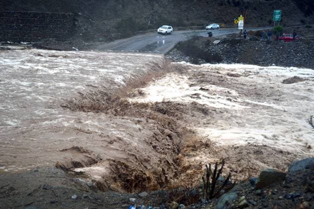 Coquimbo, July 18, 2026 Due to heavy rainfall affecting the area, most of the streams have burst their banks, as in the case of the Islon Stream, which cut off the road, leaving towns in the Alejandro Pizarro sector isolated. Aton, Chile, CHILE Aton 1173588  Copyright: AlejandroxPizarro AtonxChile