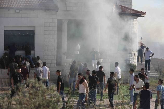 July 18, 2026, Nablus, West Bank, Palestine: Nablus, Palestine. 18 7 2026. Israeli settlers set fire to an inhabited Palestinian house in the village of Tell, southwest of Nablus in the northern occupied West Bank, causing extensive material damage to the building. In a separate act, settlers also burned agricultural land belonging to residents of the village, resulting in further property losses. Nablus Palestine - ZUMAd99_ 20260718_zap_d99_003 Copyright: xMohammedxTurabix