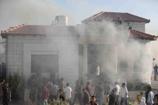 July 18, 2026, Nablus, West Bank, Palestine: Nablus, Palestine. 18 7 2026. Israeli settlers set fire to an inhabited Palestinian house in the village of Tell, southwest of Nablus in the northern occupied West Bank, causing extensive material damage to the building. In a separate act, settlers also burned agricultural land belonging to residents of the village, resulting in further property losses. Nablus Palestine - ZUMAd99_ 20260718_zap_d99_018 Copyright: xMohammedxTurabix