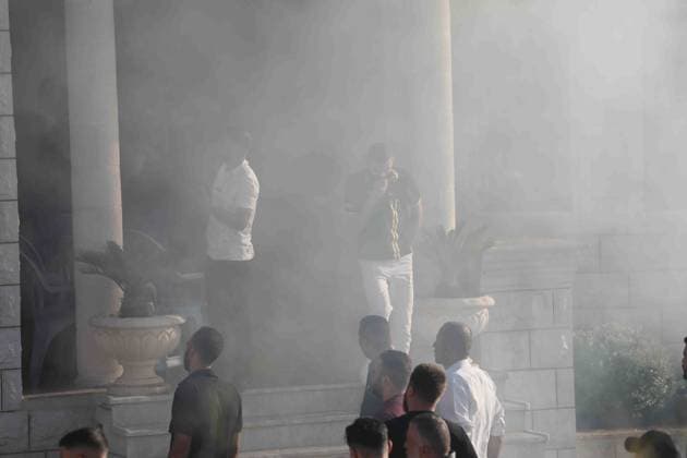 July 18, 2026, Nablus, West Bank, Palestine: Nablus, Palestine. 18 7 2026. Israeli settlers set fire to an inhabited Palestinian house in the village of Tell, southwest of Nablus in the northern occupied West Bank, causing extensive material damage to the building. In a separate act, settlers also burned agricultural land belonging to residents of the village, resulting in further property losses. Nablus Palestine - ZUMAd99_ 20260718_zap_d99_021 Copyright: xMohammedxTurabix