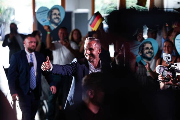 Ulrich Siegmund (AfD, Sachsen-Anhalt) - Wahlkampfauftaktveranstaltung der AfD Sachsen-Anhalt in der Messe Magdeburg am Sonnabend, den 18. Juli 2026 in Magdeburg. *** Ulrich Siegmund, AfD, Saxony-Anhalt: Kickoff event for the AfD Saxony-Anhalt election campaign at the Magdeburg Exhibition Center on Saturday, July 18, 2026, in Magdeburg