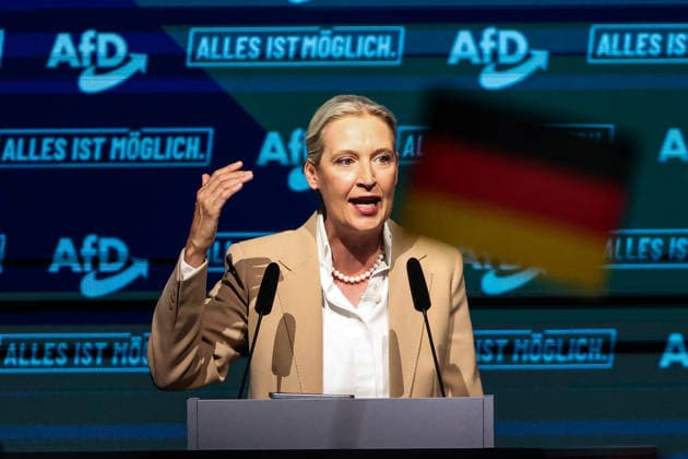 Alice Elisabeth Weidel (AfD) - Wahlkampfauftaktveranstaltung der AfD Sachsen-Anhalt in der Messe Magdeburg am Sonnabend, den 18. Juli 2026 in Magdeburg. *** Alice Elisabeth Weidel: AfD Saxony-Anhalt’s campaign kickoff event at the Magdeburg Exhibition Center on Saturday, July 18, 2026, in Magdeburg