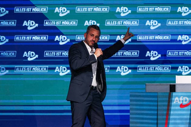 Ulrich Siegmund (AfD, Sachsen-Anhalt) - Wahlkampfauftaktveranstaltung der AfD Sachsen-Anhalt in der Messe Magdeburg am Sonnabend, den 18. Juli 2026 in Magdeburg. *** Ulrich Siegmund, AfD, Saxony-Anhalt: Kickoff event for the AfD Saxony-Anhalt election campaign at the Magdeburg Exhibition Center on Saturday, July 18, 2026, in Magdeburg